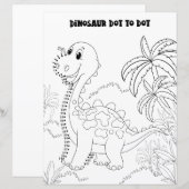 かわいい楽しい子供のアクティビティ恐竜のつなぎ絵 (正面/裏面)