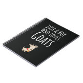 かわいい楽しい子羊のギフト男子子供向け ノートブック (左側)