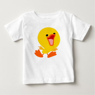 かわいい楽しい漫画のアヒルベビーTシャツ ベビーTシャツ