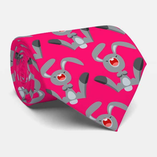 かわいい楽しい漫画のウサギのネクタイ ネクタイ (ロール)