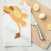 かわいい楽しい漫画ライオンのキッチンタオル キッチンタオル (四つ折り)