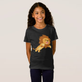 かわいい楽しい漫画ライオンの子どもTシャツ Tシャツ (正面フル)