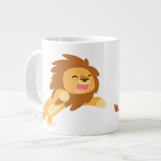 かわいい楽しい漫画ライオンジャンボマグカップ ジャンボコーヒーマグカップ