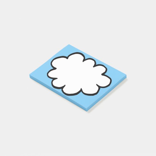 かわいい楽しい現代シンプルな思考の雲 ポストイット (アングル)