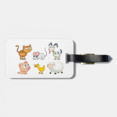 かわいい楽しい農場の動物たち ラゲッジタグ (裏面横)