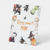 かわいい楽しむ食べ物ハローウィンパーティ 台座サイン (正面)