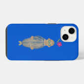 かわいい楽観的な花好き iPhoneケース (裏面横)
