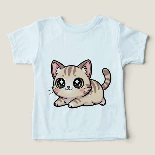かわいい横になったタビー猫の子 キュアリータイル (デザイン正面)