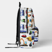 かわいい機械車の漫画のパターン プリントバックパック (左)