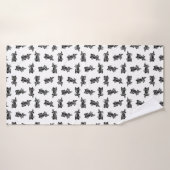 かわいい機関車カスタムの背景色 バスタオル (バスタオル)