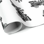 かわいい機関車カスタムの背景色 ラッピングペーパー (ロールコーナー)