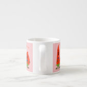 かわいい歌う唐辛子の漫画イラストレーション エスプレッソカップ (裏面)