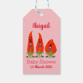 かわいい歌う唐辛子の漫画イラストレーション ギフトタグ (裏面)