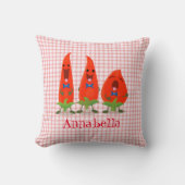 かわいい歌う唐辛子の漫画イラストレーション クッション (正面)