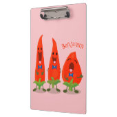 かわいい歌う唐辛子の漫画イラストレーション クリップボード (左)