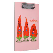 かわいい歌う唐辛子の漫画イラストレーション クリップボード (右)