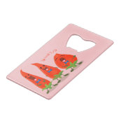 かわいい歌う唐辛子の漫画イラストレーション クレジットカード栓抜き (正面アングル)