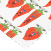 かわいい歌う唐辛子の漫画イラストレーション テーブルクロス (アングル)