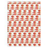 かわいい歌う唐辛子の漫画イラストレーション テーブルクロス (正面)