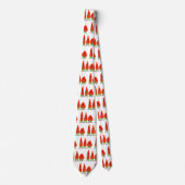 かわいい歌う唐辛子の漫画イラストレーション ネクタイ (正面)