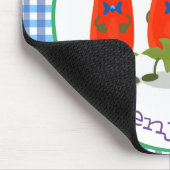 かわいい歌う唐辛子の漫画イラストレーション マウスパッド (コーナー)