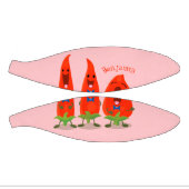 かわいい歌う唐辛子の漫画イラストレーション ミニバスケットボール (パネル)