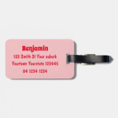 かわいい歌う唐辛子の漫画イラストレーション ラゲッジタグ (裏面横)