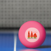 かわいい歌う唐辛子の漫画イラストレーション 卓球ボール (ネット)