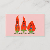 かわいい歌う唐辛子の漫画イラストレーション 名刺 (裏面)