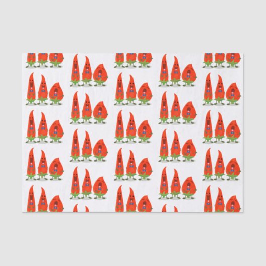 かわいい歌う唐辛子の漫画イラストレーション 薄葉紙 (正面)