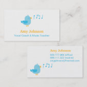 かわいい歌う声コーチおよび音楽の先生 名刺 (正面/裏面)