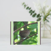 かわいい歌うWren DIYはがき ポストカード (スタンド正面)