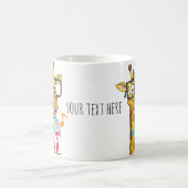 かわいい歌のキリン コーヒーマグカップ (中央)