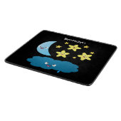 かわいい歌の星、月、雲の漫画 カッティングボード (角)