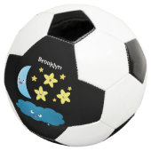 かわいい歌の星、月、雲の漫画 サッカーボール (3/4)