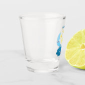 かわいい歌の星、月、雲の漫画 ショットグラス (左)