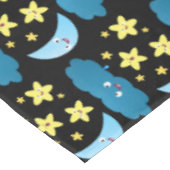 かわいい歌の星、月、雲の漫画 テーブルクロス (アングル)