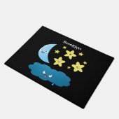 かわいい歌の星、月、雲の漫画 ドアマット (アングル)
