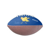 かわいい歌の黄色いカナリアの鳥の漫画 アメリカンフットボール (回転90)