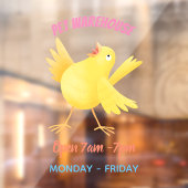 かわいい歌の黄色いカナリアの鳥の漫画 ウィンドウサイン (シート2)