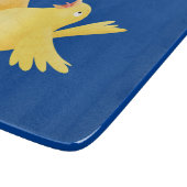 かわいい歌の黄色いカナリアの鳥の漫画 カッティングボード (角)