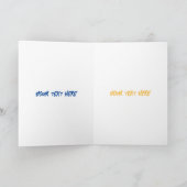 かわいい歌の黄色いカナリアの鳥の漫画 カード (内部)