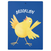 かわいい歌の黄色いカナリアの鳥の漫画 クリップボード (裏面)