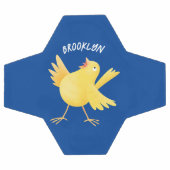 かわいい歌の黄色いカナリアの鳥の漫画 サッカーボール (フラット)