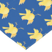 かわいい歌の黄色いカナリアの鳥の漫画 ショートテーブルランナー (コーナー)