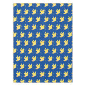 かわいい歌の黄色いカナリアの鳥の漫画 テーブルクロス (正面)