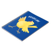 かわいい歌の黄色いカナリアの鳥の漫画 ノートブック (左側)