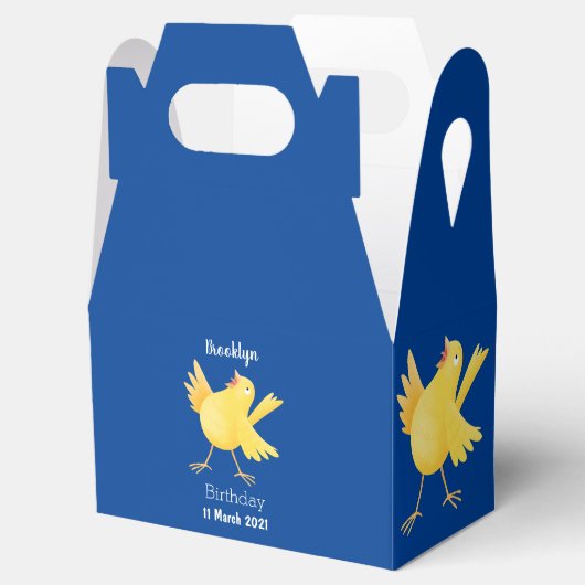 かわいい歌の黄色いカナリアの鳥の漫画 フェイバーボックス (オープン)