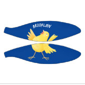 かわいい歌の黄色いカナリアの鳥の漫画 ミニバスケットボール (パネル)