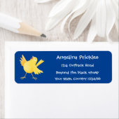 かわいい歌の黄色いカナリアの鳥の漫画 ラベル (インサイチュ)